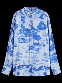 Fashion VISCOSE PRINTED RELAXED FIT SHIRT Women Tops & T-shirts
