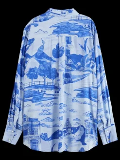Fashion VISCOSE PRINTED RELAXED FIT SHIRT Women Tops & T-shirts