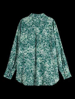 Fashion VISCOSE PRINTED RELAXED FIT SHIRT Women Blouses & Shirts