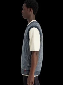Clearance V-neck vest special stitch Knitwear