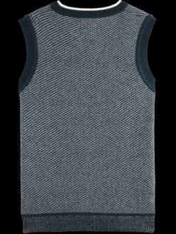 Clearance V-neck vest special stitch Knitwear