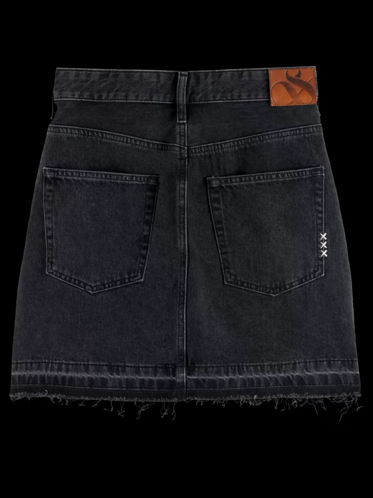 Clearance WASHED BLACK DENIM MINI SKIRT WITH CARGO POCKETS Women Skirts & Shorts