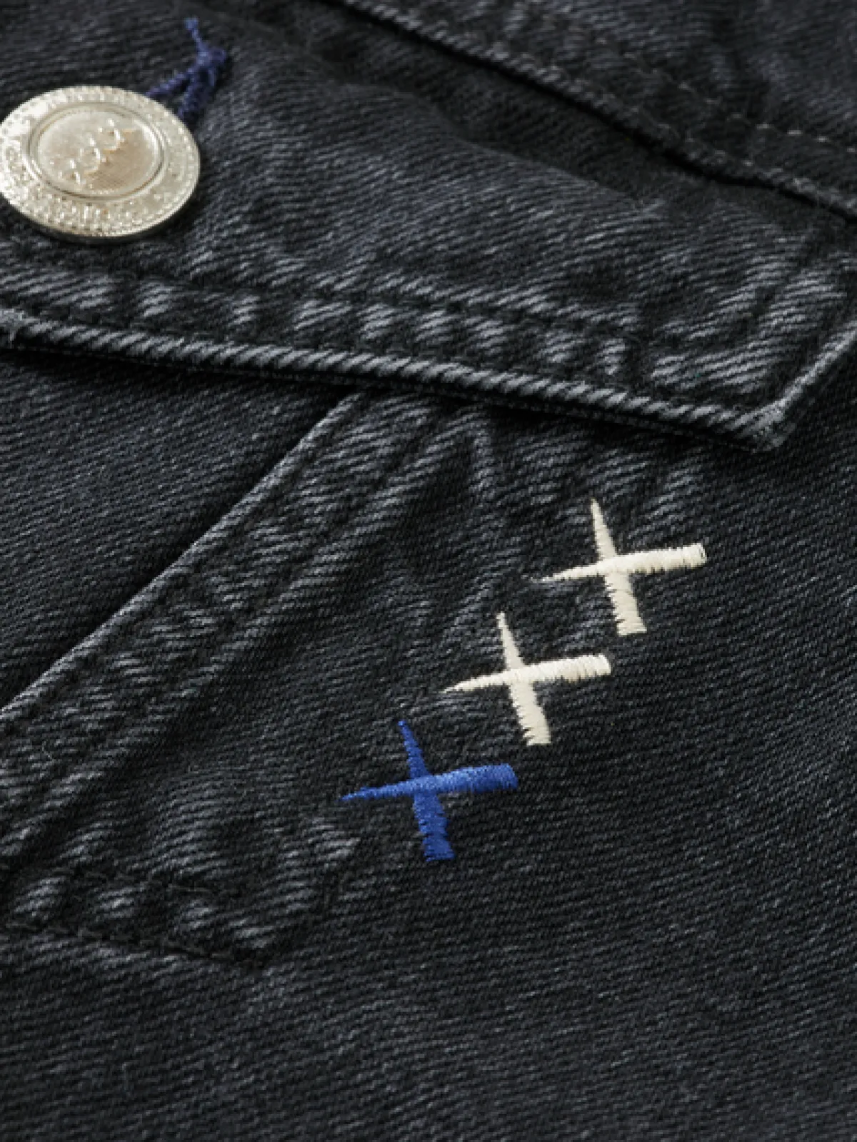Hot WASHED BLACK DENIM TRUCKER JACKET Jackets & Coats
