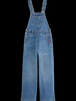 Online WASHED DENIM DUNGAREE WITH WIDE LEG- Kids Dresses & Jumpsuits