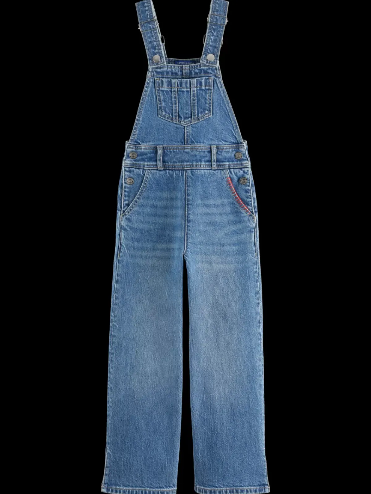 Online WASHED DENIM DUNGAREE WITH WIDE LEG- Kids Dresses & Jumpsuits