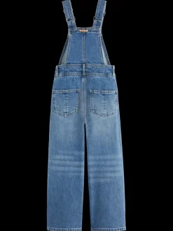 Online WASHED DENIM DUNGAREE WITH WIDE LEG- Kids Dresses & Jumpsuits