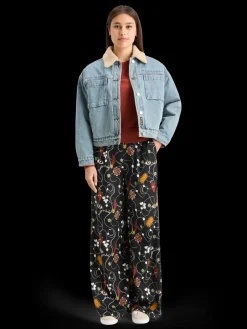 Hot WASHED DENIM JACKET WITH SHERPA DETAILS Women Jackets & Coats
