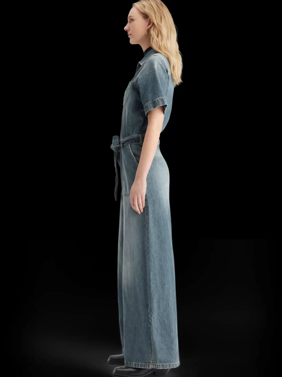 Outlet Washed denim workwear jumpsuit Women Dresses & Jumpsuits