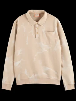 Outlet Washed polo collar sweatshirt Sweatshirts & Hoodies