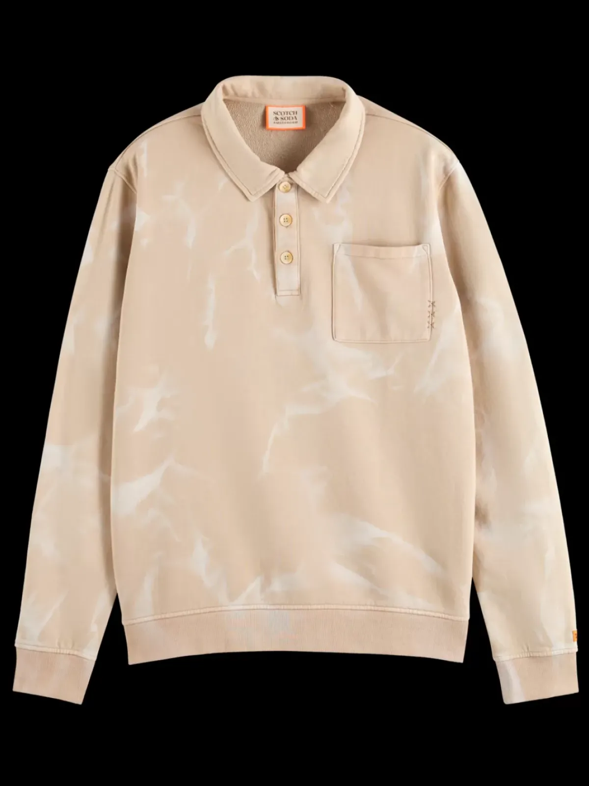 Outlet Washed polo collar sweatshirt Sweatshirts & Hoodies