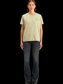 Clearance WASHED WITH CHEST ARTWORK RELAXED FIT T-SHIRT Women Tops & T-shirts