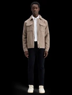 Fashion Wool blend zip-thru overshirt Jackets & Coats