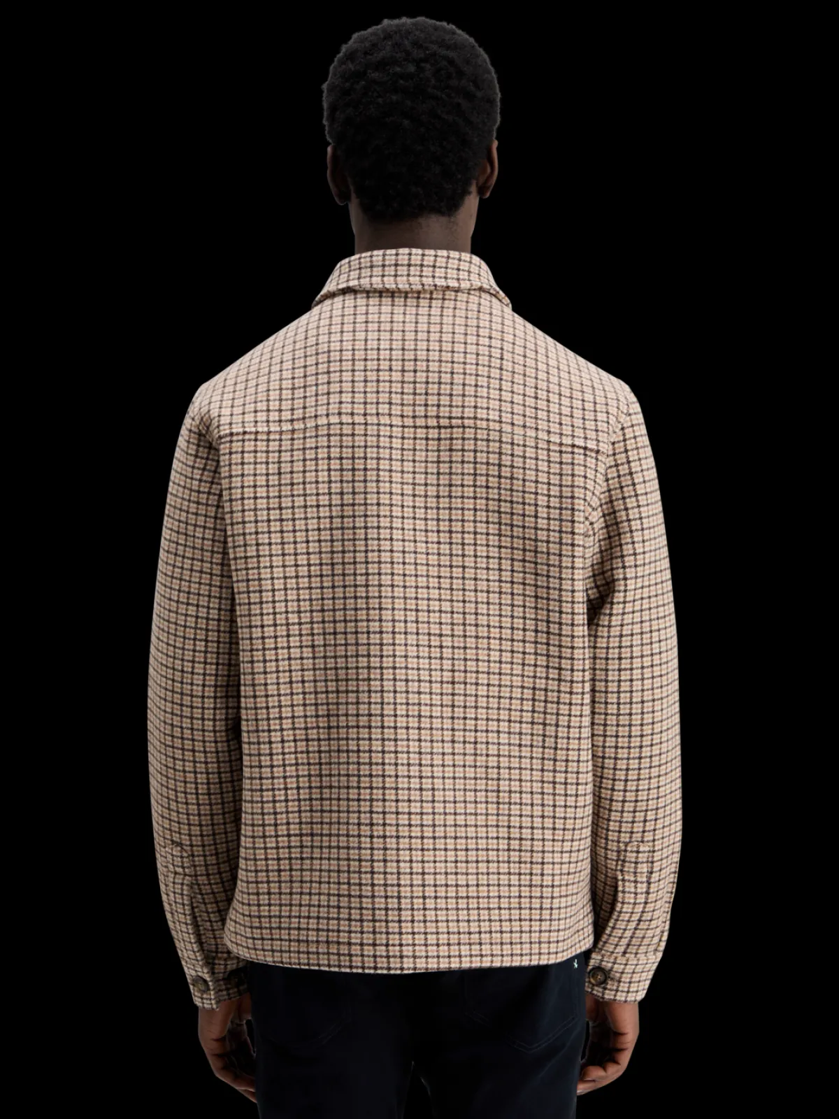 Fashion Wool blend zip-thru overshirt Jackets & Coats