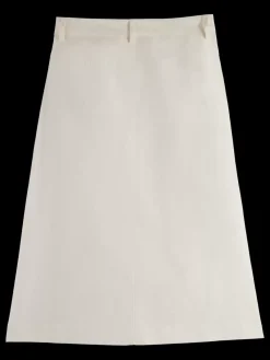 Fashion WRAP FRONT MIDI SKIRT Women Skirts & Shorts