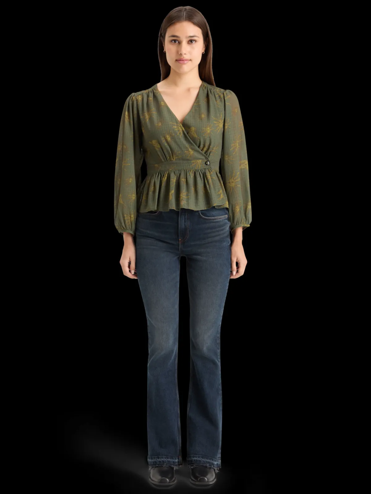Best WRAP TOP Women Blouses & Shirts