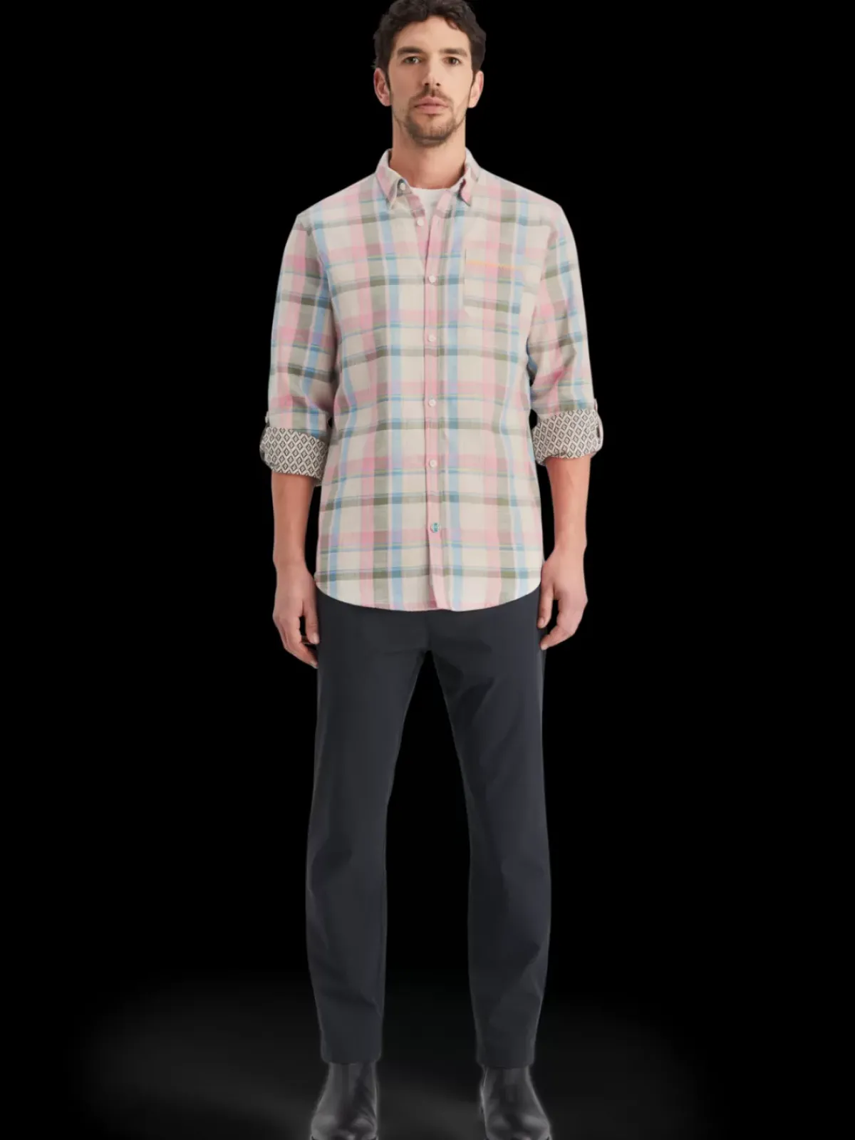 Discount Yarn dye check roll up shirt Shirts