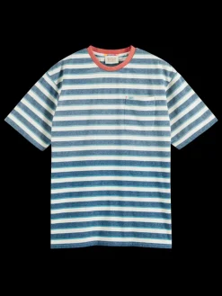 Best Yarn dye stripe pocket t-shirt T-shirts & Polo Shirts