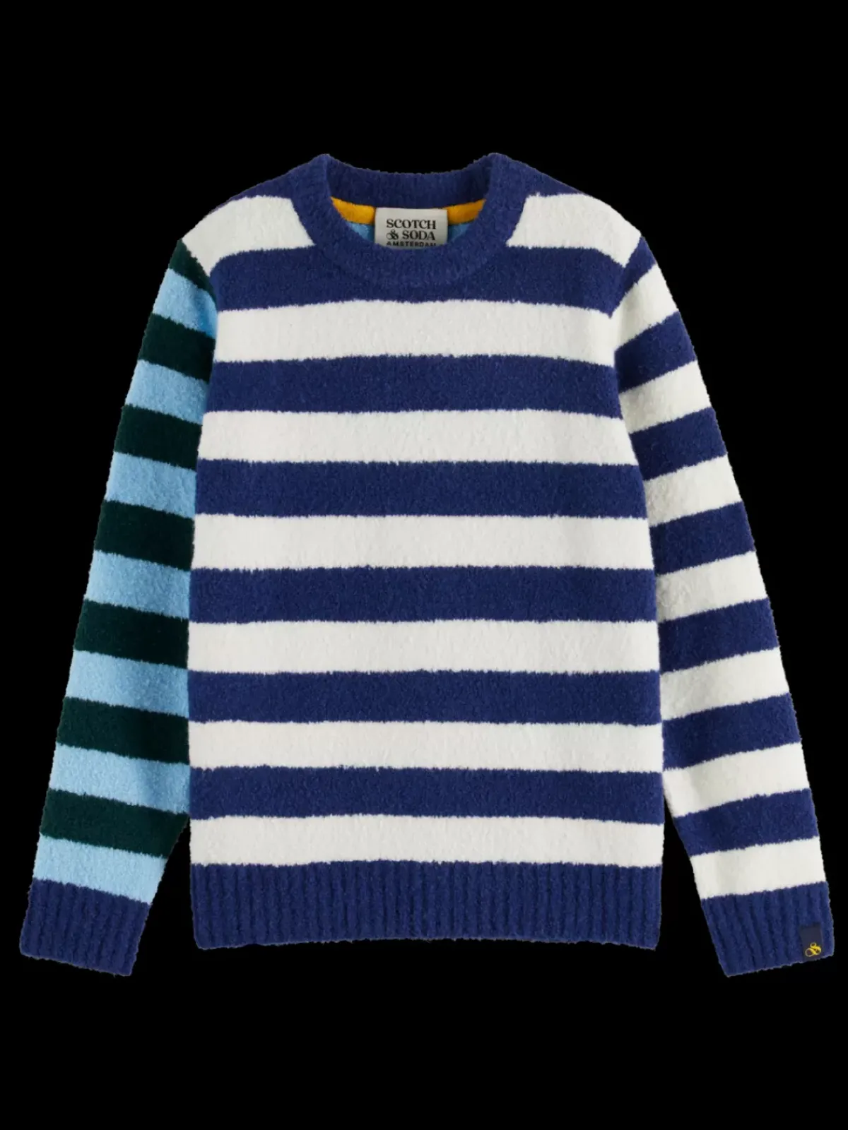 Discount YARN-DYED STRIPED SOFT YARN PULLOVER Kids/BOY Knitwear