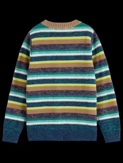 Discount YARN-DYED STRIPED STRUCTURED PULLOVER Kids/BOY Knitwear